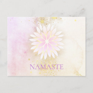 *~* Mandala Dahlia Pastel Lavender Peach AP2 Postkarte