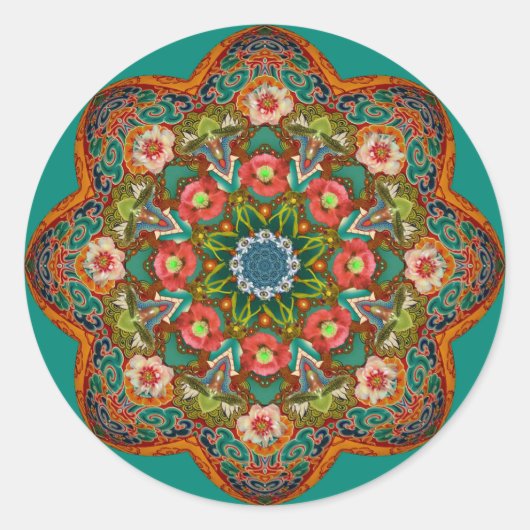 Mandala ~'Daily Focus 6.3.2015 Runder Aufkleber (Vorderseite)