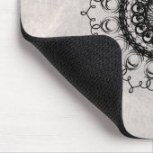 Mandala Damask Black and White Yoga Mousepad (Ecke)