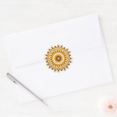 Mandala Damask Lotus Blume Art Runder Aufkleber (Umschlag)