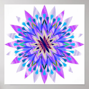 Mandala Damask Lotus Blume Lotus Poster