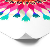 Mandala Damask Lotus Blume Lotus Poster (Ecke)