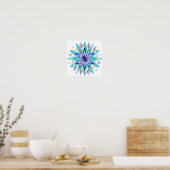 Mandala Damask Lotus Blume Lotus Poster (Küche)