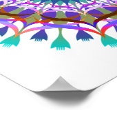 Mandala Damask Lotus Blume Lotus Poster (Ecke)