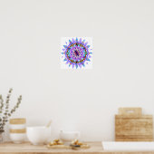 Mandala Damask Lotus Blume Lotus Poster (Küche)
