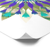 Mandala Damask Lotus Blume Lotus Poster (Ecke)