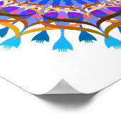 Mandala Damask Lotus Blume Lotus Poster (Ecke)
