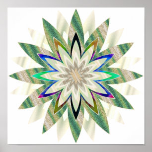 Mandala Damask Lotus Blume Lotus Poster