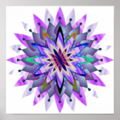 Mandala Damask Lotus Blume Lotus Poster (Vorne)