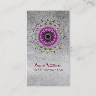 Mandala Damask Lotus Blume Meditation Holistisch Visitenkarte