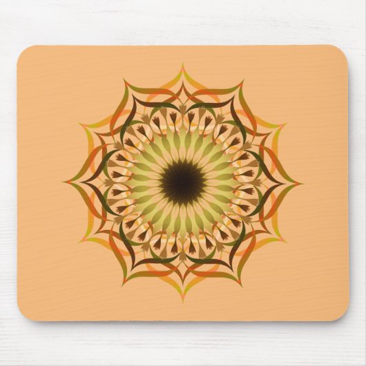 Mandala Damask Lotus Blume Yoga Mousepad (Vorne)