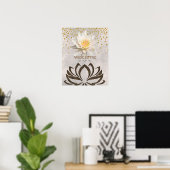 Mandala Damask Lotus Willkommen Yoga Meditation Poster (Heimbüro)