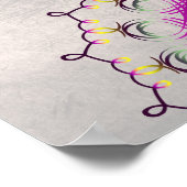 Mandala Damask Lotus Willkommen Yoga Meditation Poster (Ecke)