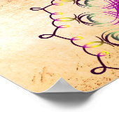 Mandala Damask Lotus Willkommen Yoga Meditation Poster (Ecke)