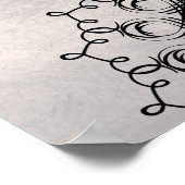 Mandala Damask Lotus Willkommen Yoga Meditation Poster (Ecke)