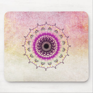 Mandala Damask Watercolor Ristorante La Lanchetta Mousepad