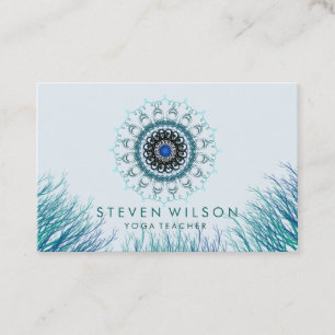 Mandala Damask Yoga Holistic Medical Massage Visitenkarte