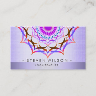 Mandala Damask Yoga Lotus Blume Meditation Visitenkarte