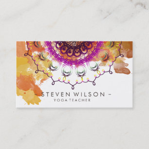 Mandala Damask Yoga Meditation Ganzheitliche Massa Visitenkarte