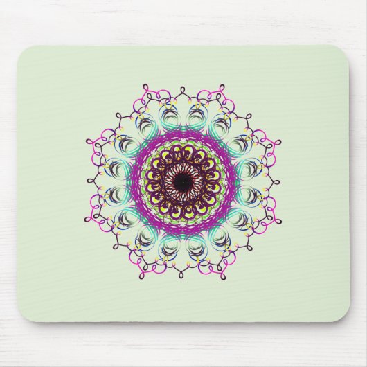Mandala Damask Yoga Meditation Holistic Mousepad (Vorne)