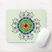 Mandala Damask Yoga Meditation Holistic Mousepad (Mit Mouse)