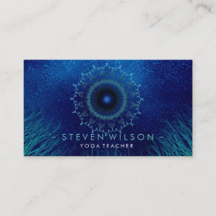 Mandala-Damast-Yoga-holistische Visitenkarte