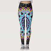 Mandala-Dampfwave Leggings (Vorderseite)