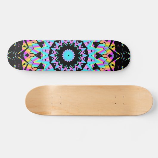 Mandala-Dampfwave Skateboard (Horizontal)