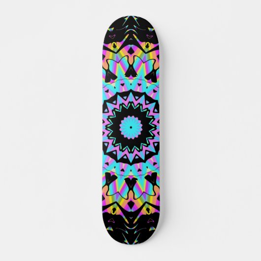 Mandala-Dampfwave Skateboard (Vorne)