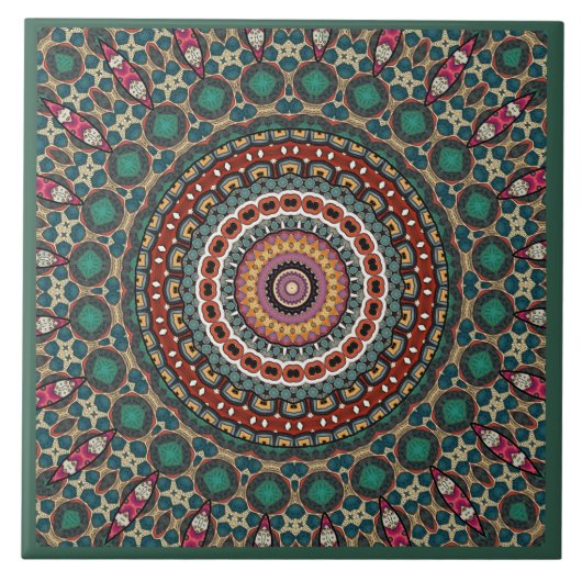 Mandala-Dekor  Fliese (Vorderseite)