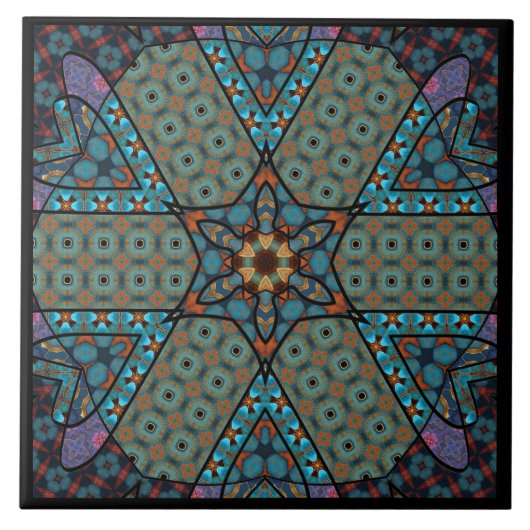 Mandala-Dekor Fliese (Vorderseite)