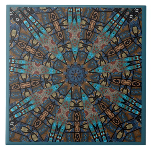 Mandala-Dekor Fliese (Vorderseite)