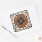 Mandala-Dekor Quadratischer Aufkleber (Umschlag)