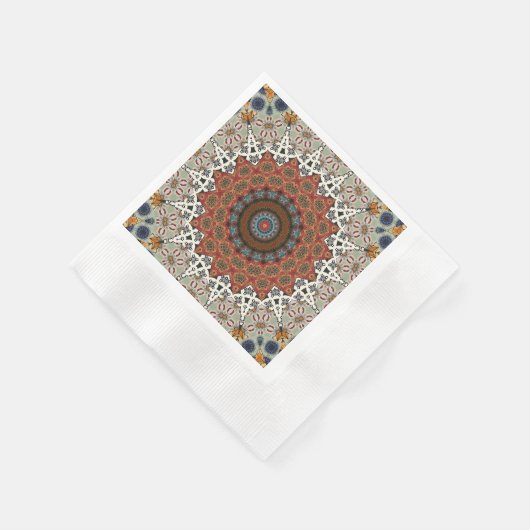Mandala-Dekor Serviette (Ecke)