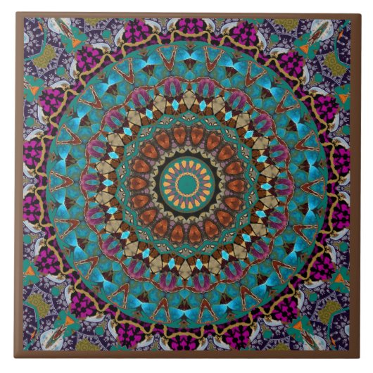 Mandala-Dekorationskeramikfliese Fliese (Vorderseite)