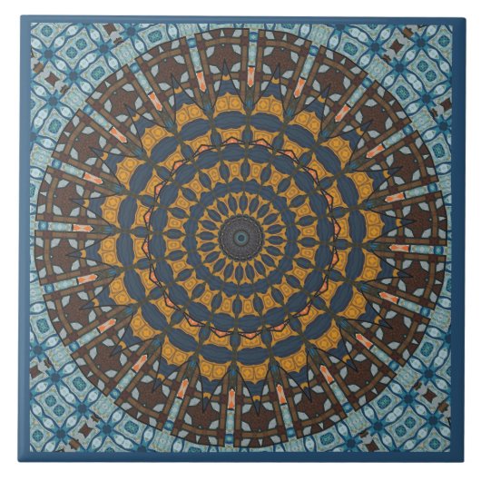 Mandala-Dekorationskeramikfliese Fliese (Vorderseite)