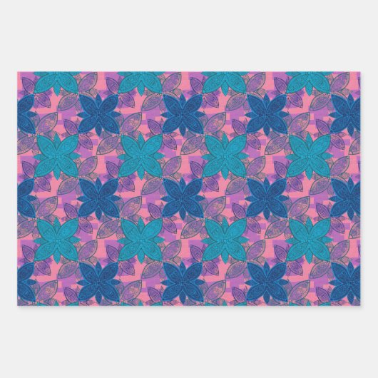 Mandala-Dekorationsmuster Geschenkpapier Set (Vorderseite 3)