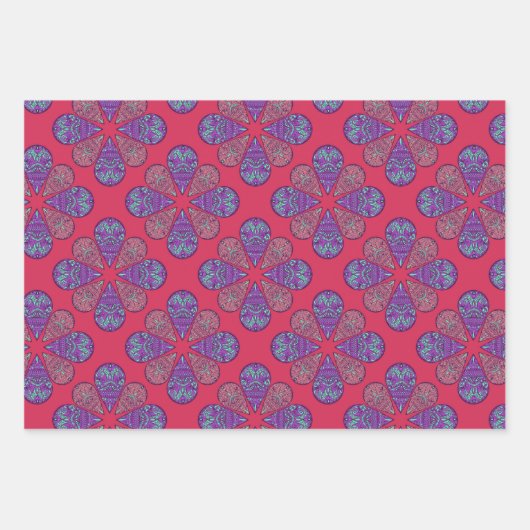 Mandala-Dekorationsmuster Geschenkpapier Set (Vorderseite 2)