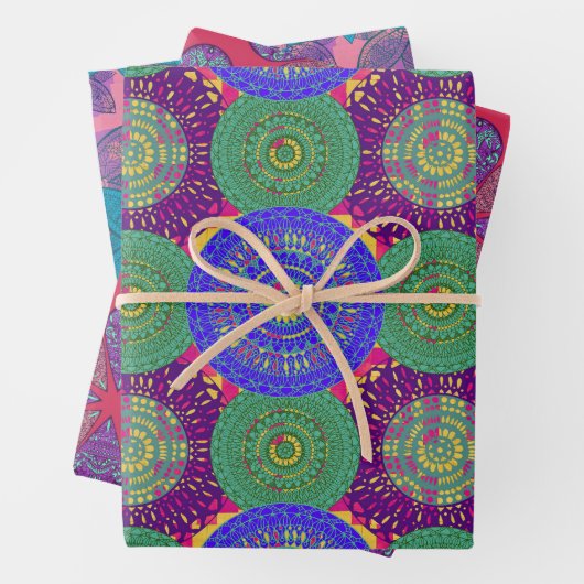 Mandala-Dekorationsmuster Geschenkpapier Set (Beispiel)