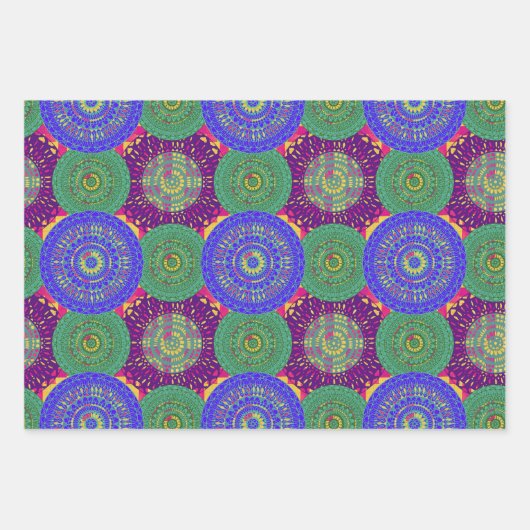 Mandala-Dekorationsmuster Geschenkpapier Set (Vorderseite)