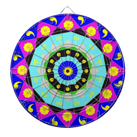 Mandala: Dekorativ Dartscheibe (vorne)
