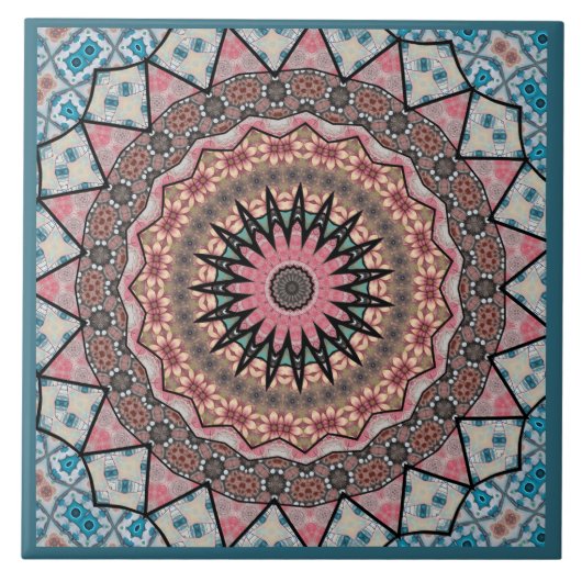 Mandala Dekorativ Fliese (Vorderseite)