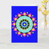 Mandala: Dekorativ Karte (Gelbe Blume)