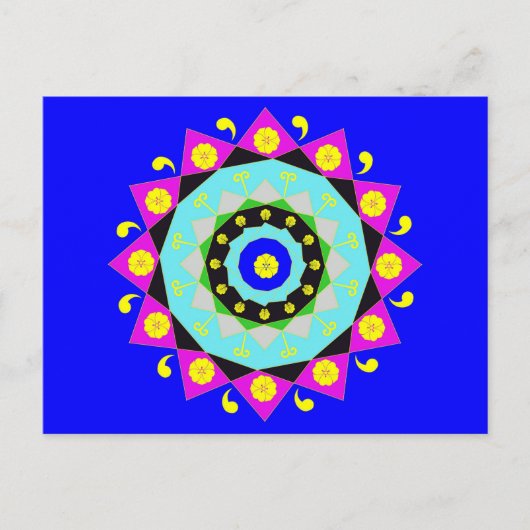 Mandala: Dekorativ Postkarte (Vorderseite)