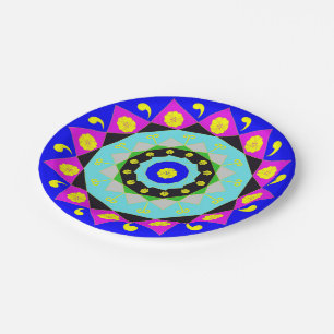 Mandala: Dekorative Papierplatte Pappteller