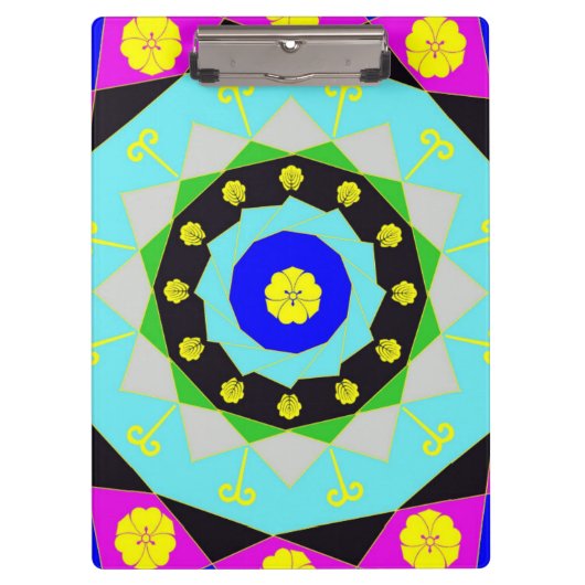 Mandala: Dekorative Zwischenablage Klemmbrett (Vorderseite)