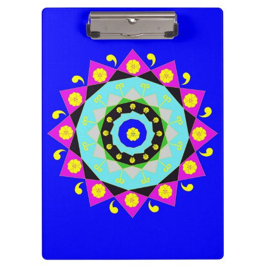 Mandala: Dekorative Zwischenablage Klemmbrett (Vorderseite)