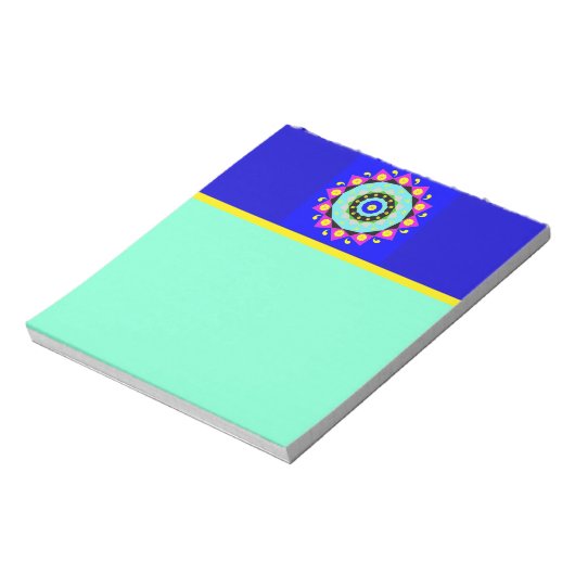 Mandala: Dekoratives Notepad Notizblock (Rotiert)