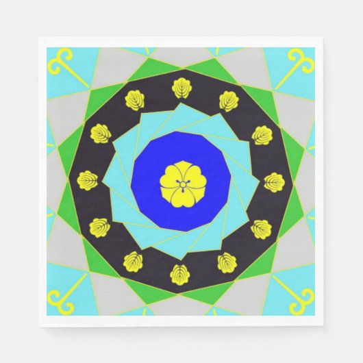 Mandala: Dekoratives Papier Napkin Serviette (Vorderseite)