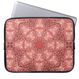 Mandala der abstrakten Blume - nahtloses ethnische Laptopschutzhülle